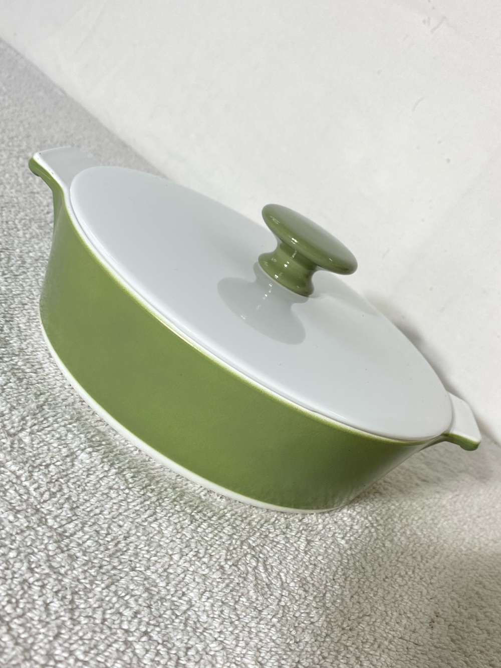 Vintage Corning Ware Avocado Round Green 1 Qt Covered Casserole Dish Lid P-701-B